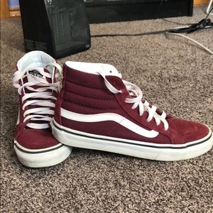 Vans maroon high tops